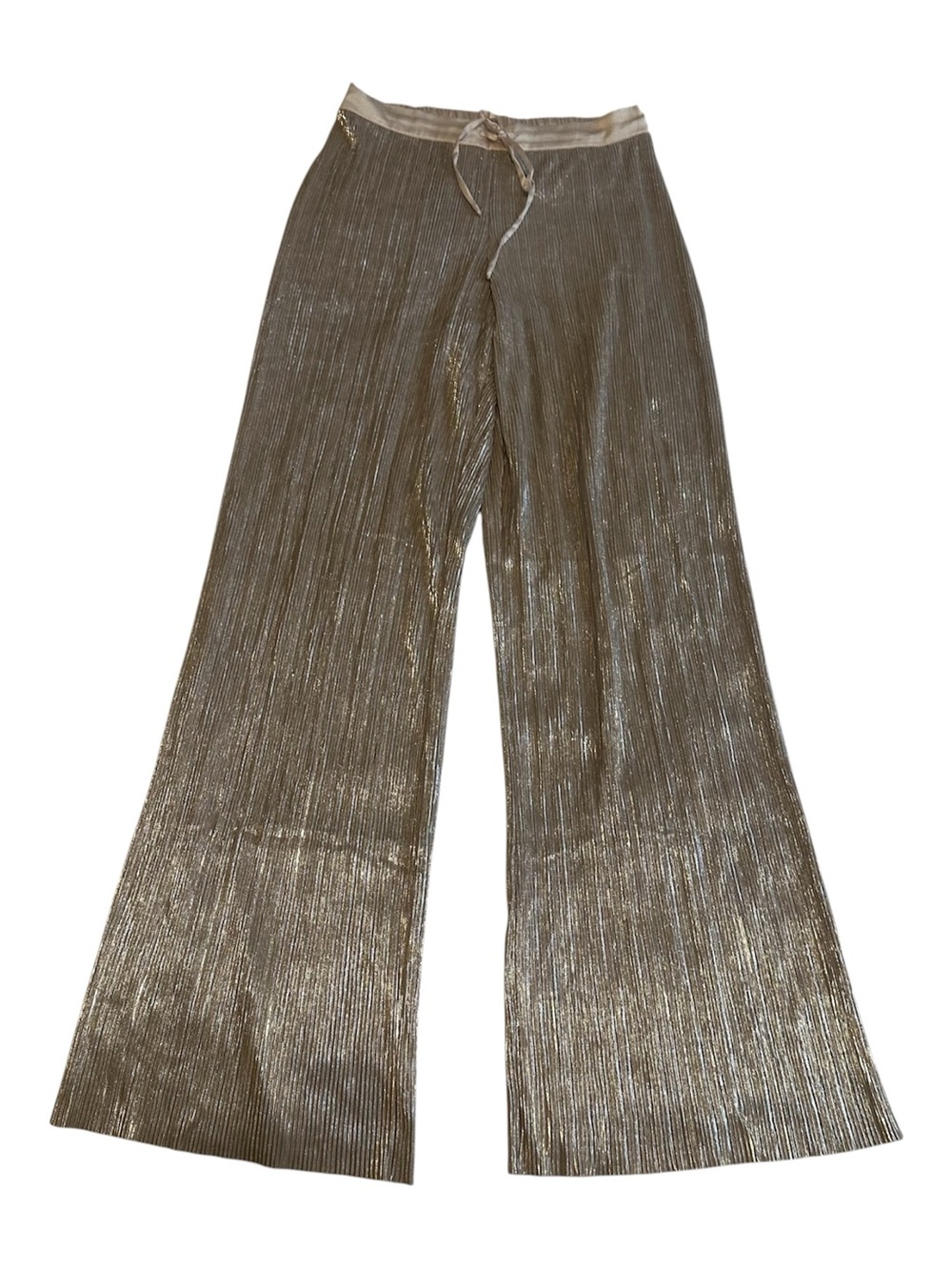 Victorias Secret Women's  Metallic Pleated Wide-Leg Pants  Size XS